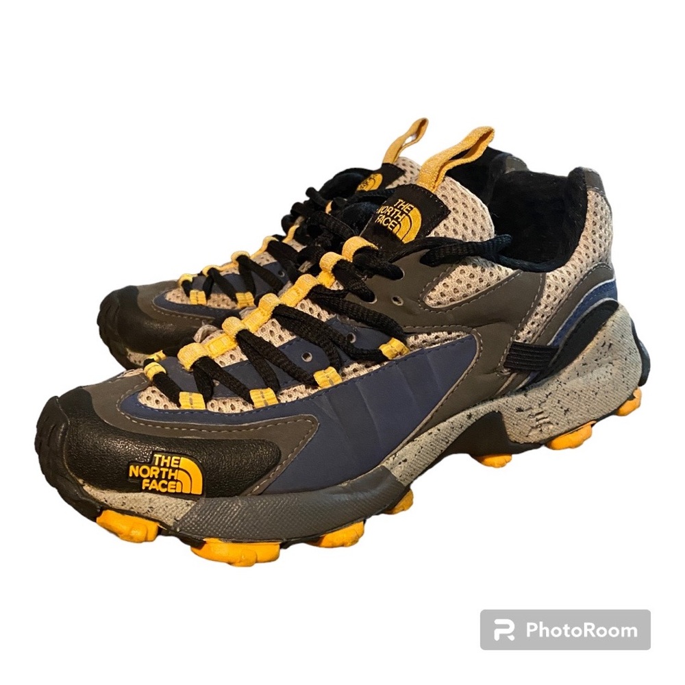 The North Face Men's Navy Gray Black Yellow Trail Shoes